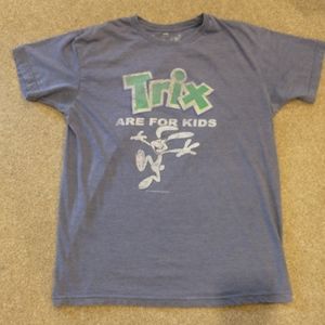 Vintage Trix Are For Kids T-Shirt Size Large Double Stitch Blue.